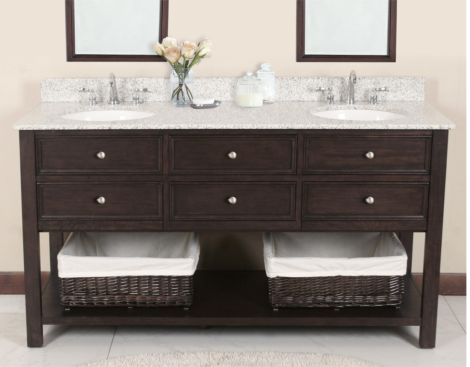 72Inch and over Vanities Double Sink Vanities Bathroom Vanity